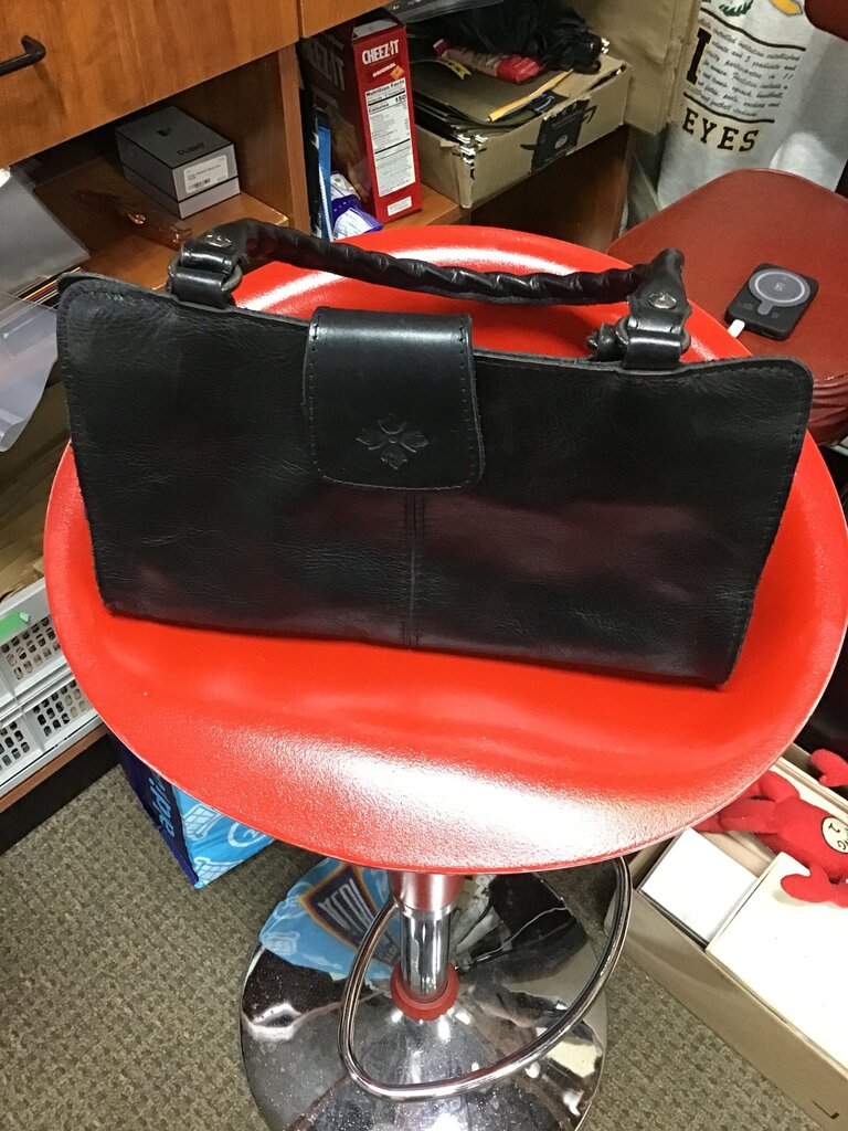 Black Leather Handbag Patricia Nash