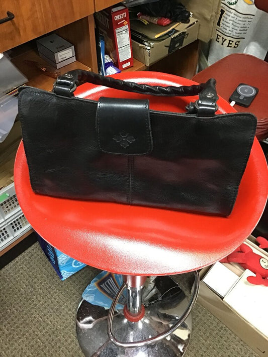 Black Leather Handbag Patricia Nash