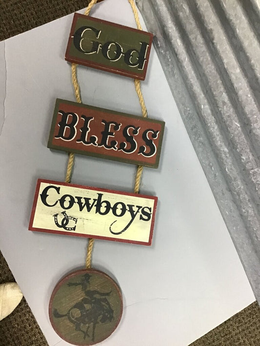 God Bless Cowboys Wall Decor