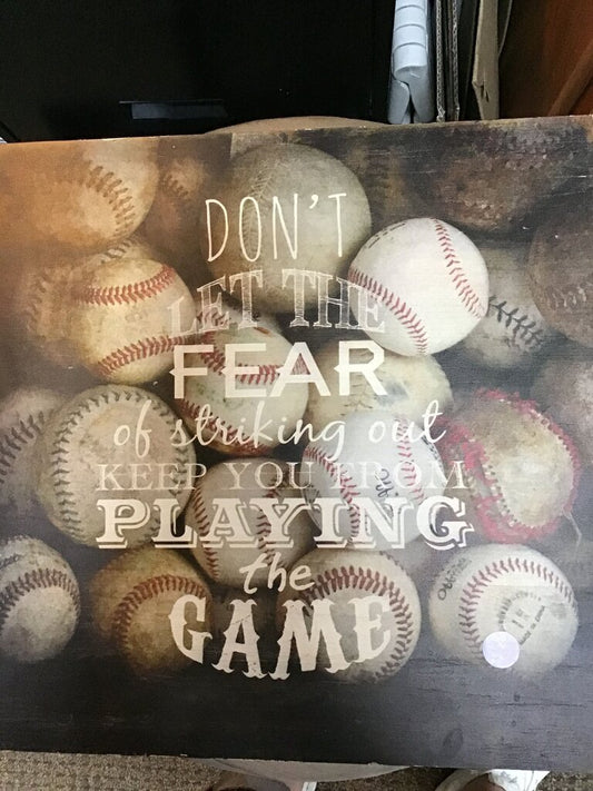 Baseball Themed Motivational Wall Art