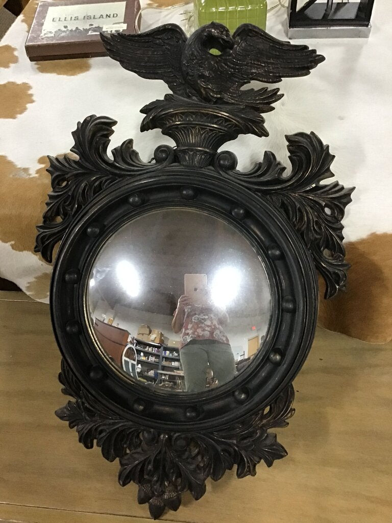 Vintage Ornate Black Eagle Wall Mirror