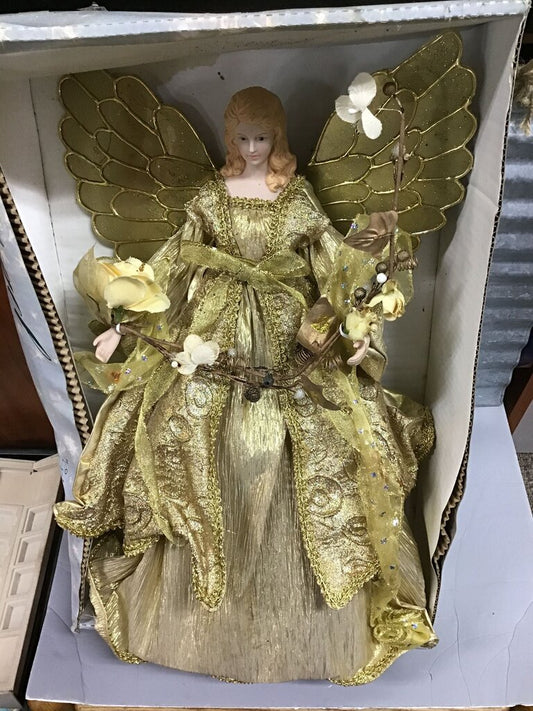 Gold Fairy Doll with Wings tree topper