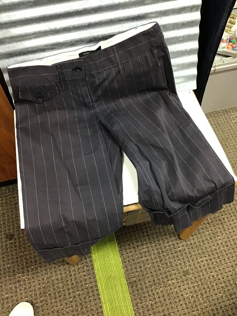 Men's Dark Gray Pinstripe Pants
