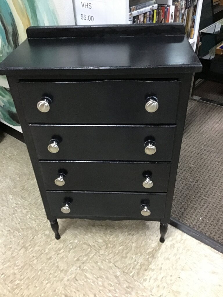 Black 4-Drawer Chest
