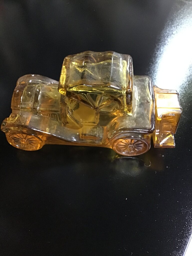 Vintage Amber Glass Toy Car