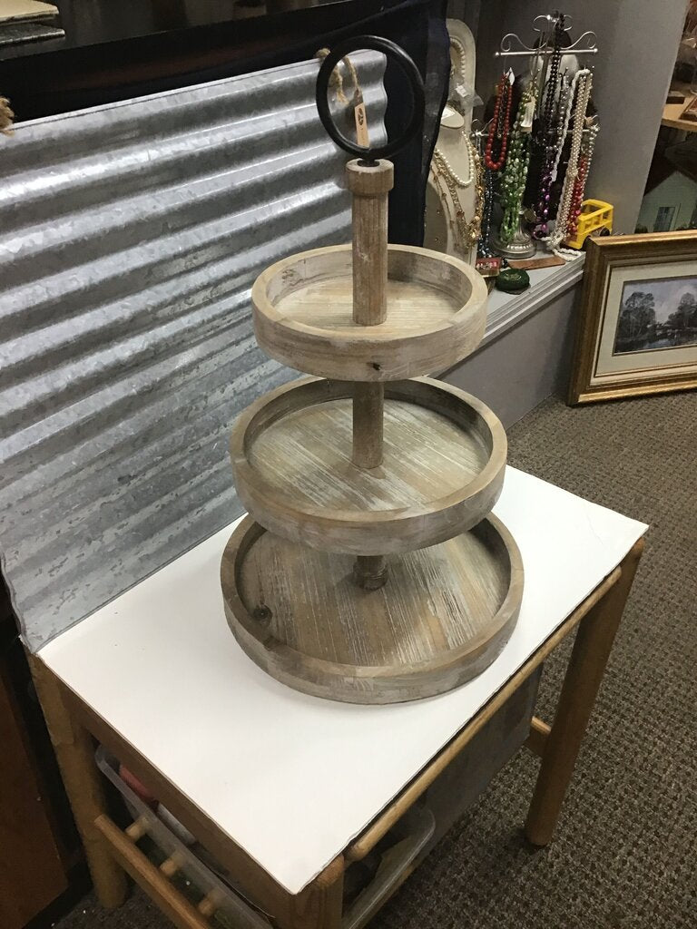 Rustic Wooden Tiered Stand