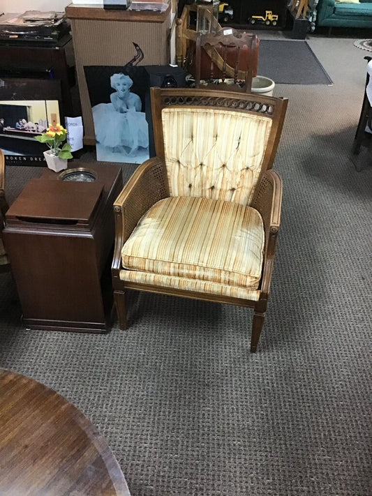 Vintage Cane Back Accent Chair sold as a pair