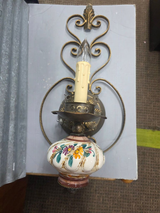 Vintage Floral Wall Sconce Light