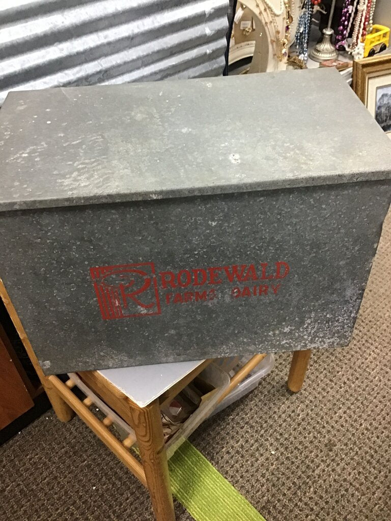 Vintage Rodewald Farms Dairy Metal Cooler