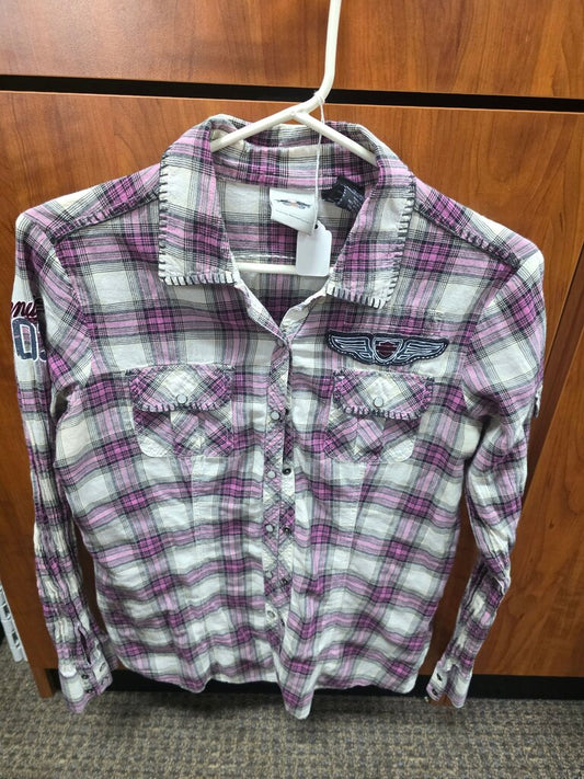 Harley Davidson Plaid Button-Up Shirt