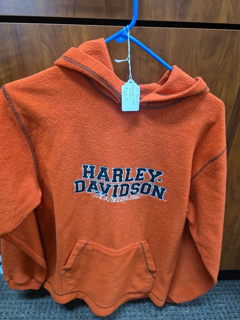 Harley Davidson Orange Pullover Hoodie