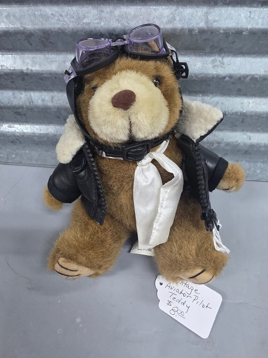 Vintage Aviator Pilot Teddy Bear