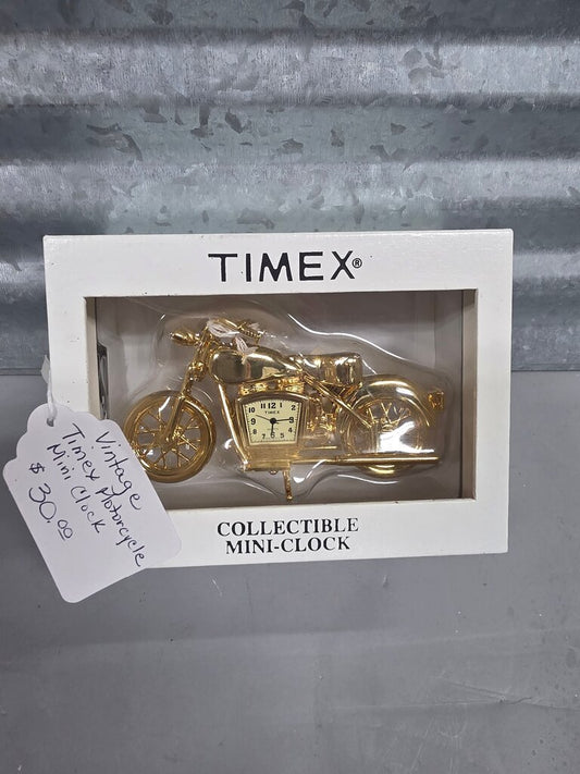 Vintage Timex Motorcycle Mini Clock