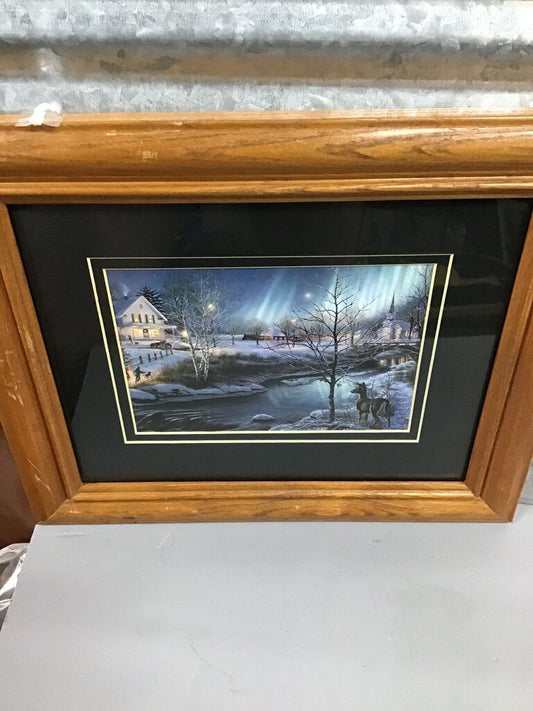 Framed Winter Landscape Artwork