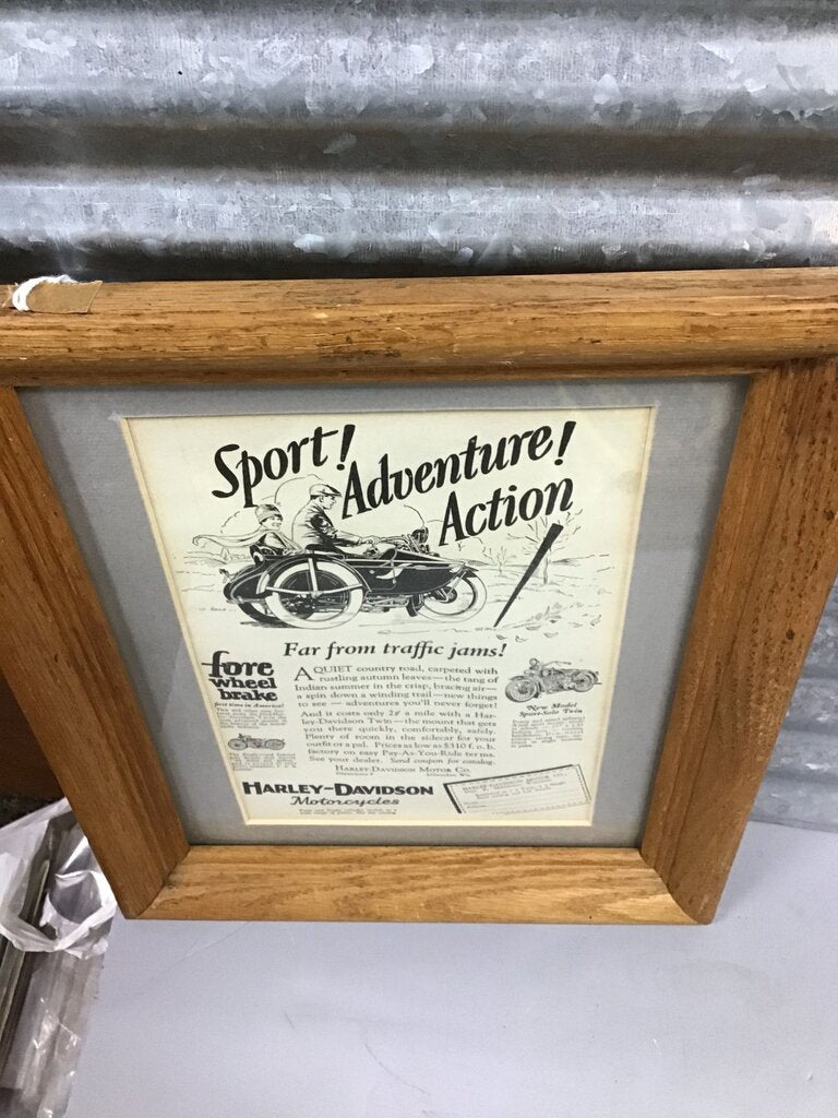 Harley-Davidson Vintage Motorcycle Advertisement