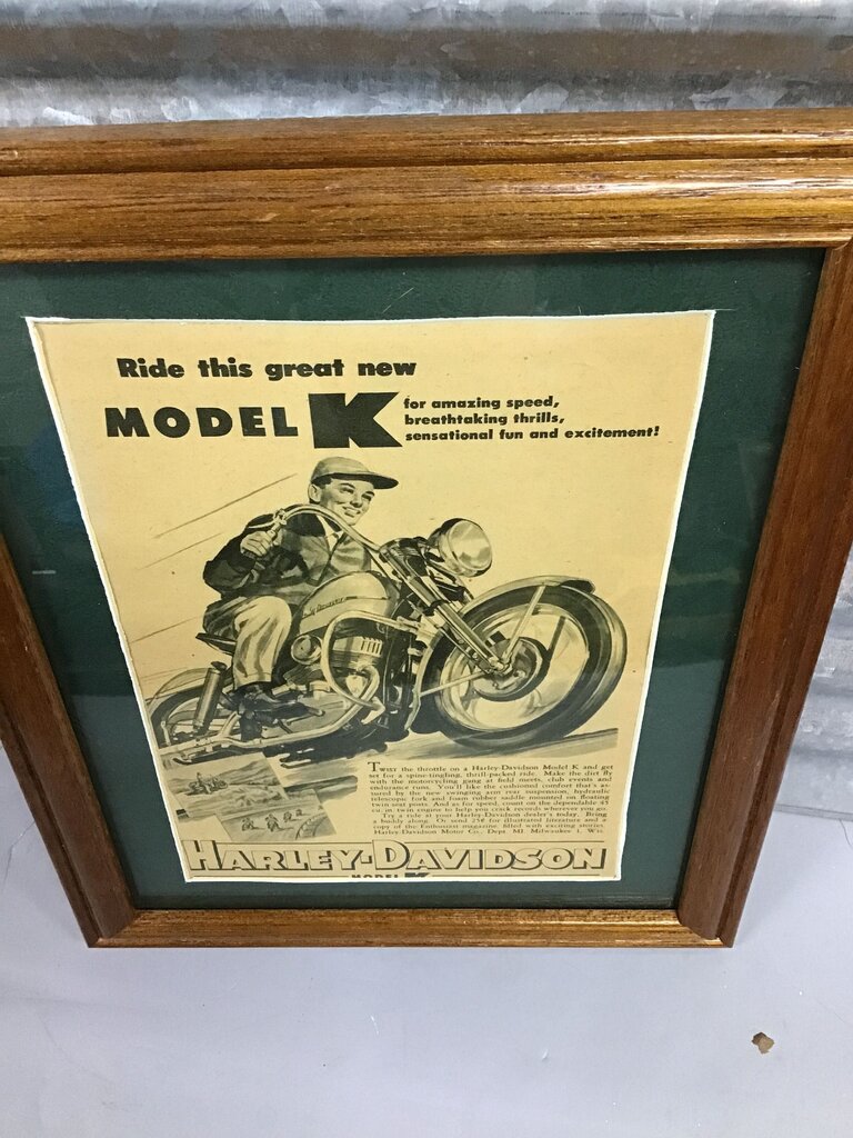 Harley-Davidson Model K Vintage Advertisement