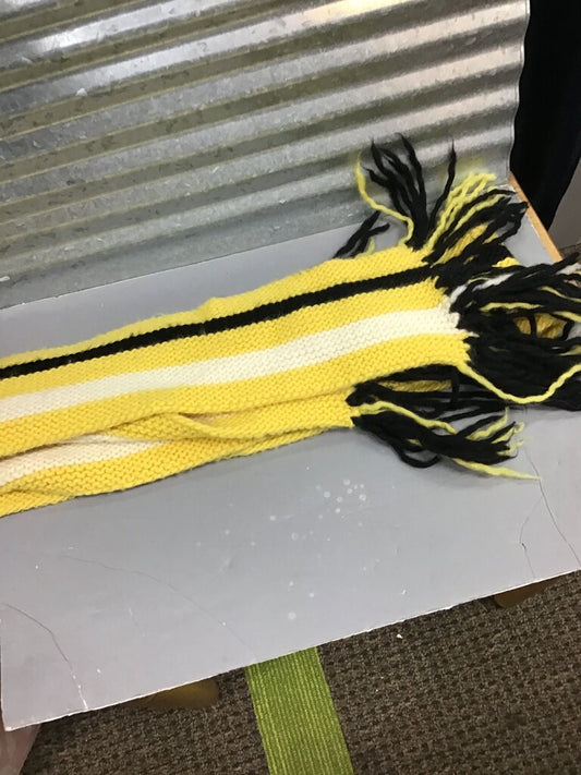 Yellow and Black Striped Scarf