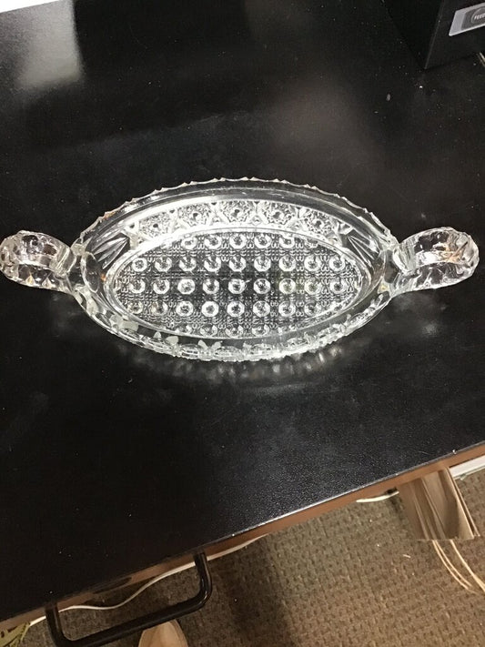 Vintage Crystal Serving Dish