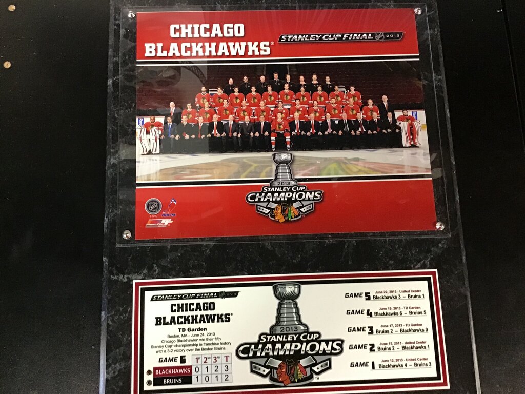 2013 Chicago Blackhawks Stanley Cup Champions Plaque