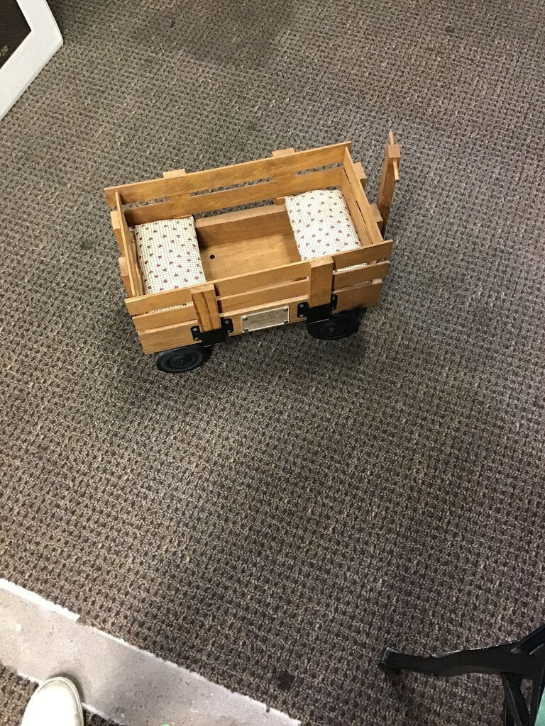 Wooden Toy Wagon with Cushions
