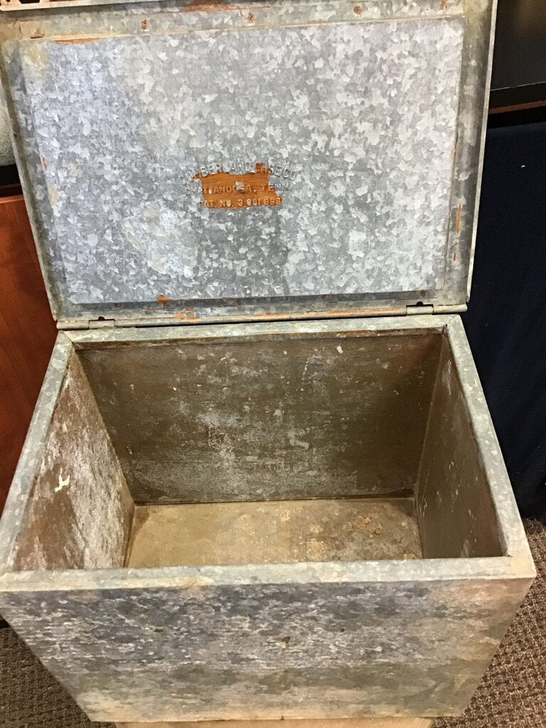 Antique Galvanized Metal Ice Box