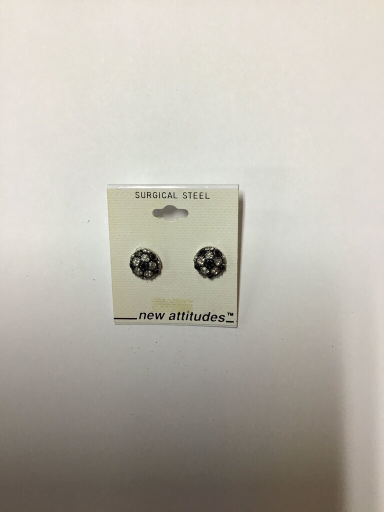 Surgical Steel Stud Earrings with Decorative Design