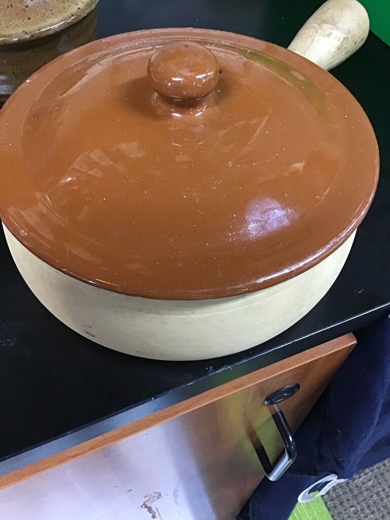 Vintage Brown Ceramic Casserole Dish