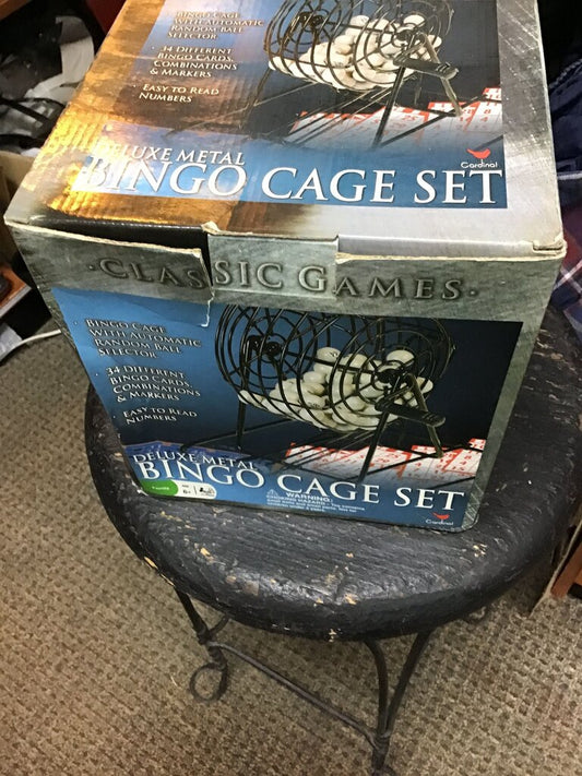 Classic Deluxe Metal Bingo Cage Set