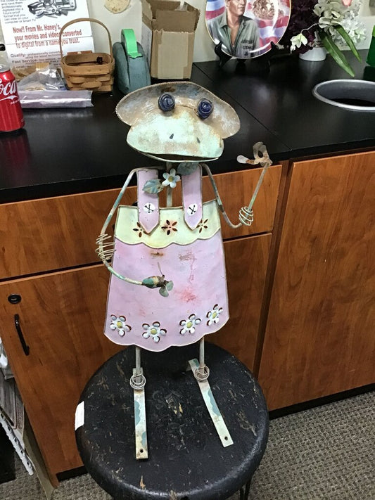 Whimsical Metal Garden Decor Figure