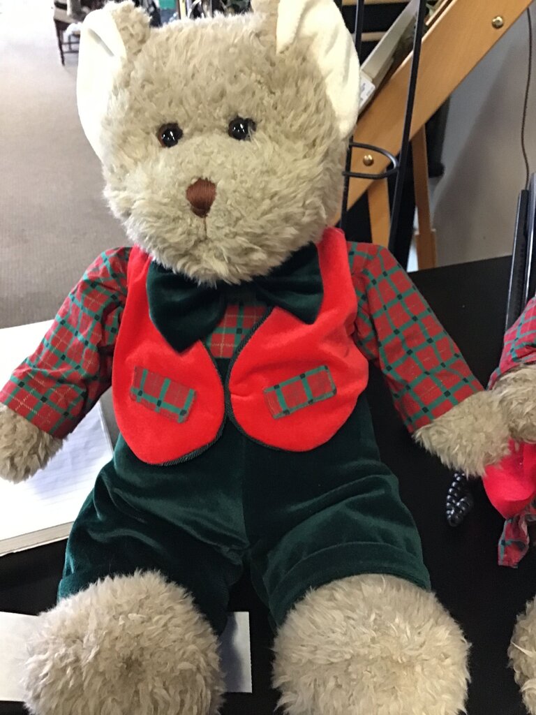 Plush Bear Toy in Festive Outfit