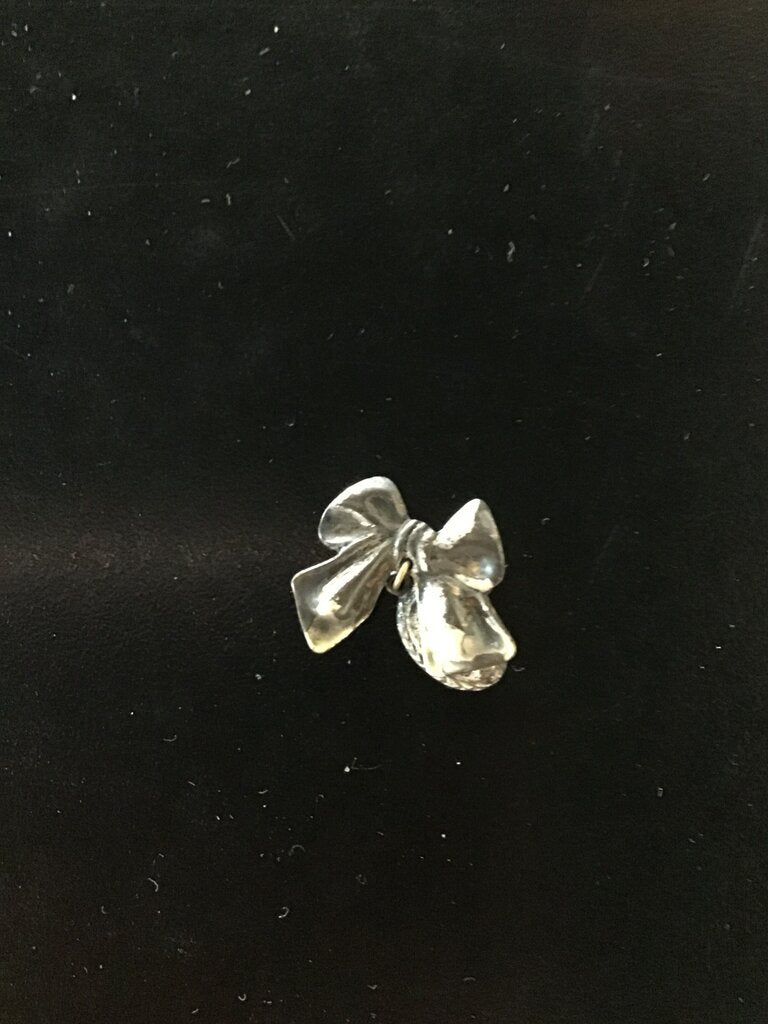 Silver Bow Charm