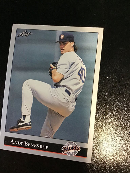 1991 Leaf Andy Benes Baseball Card