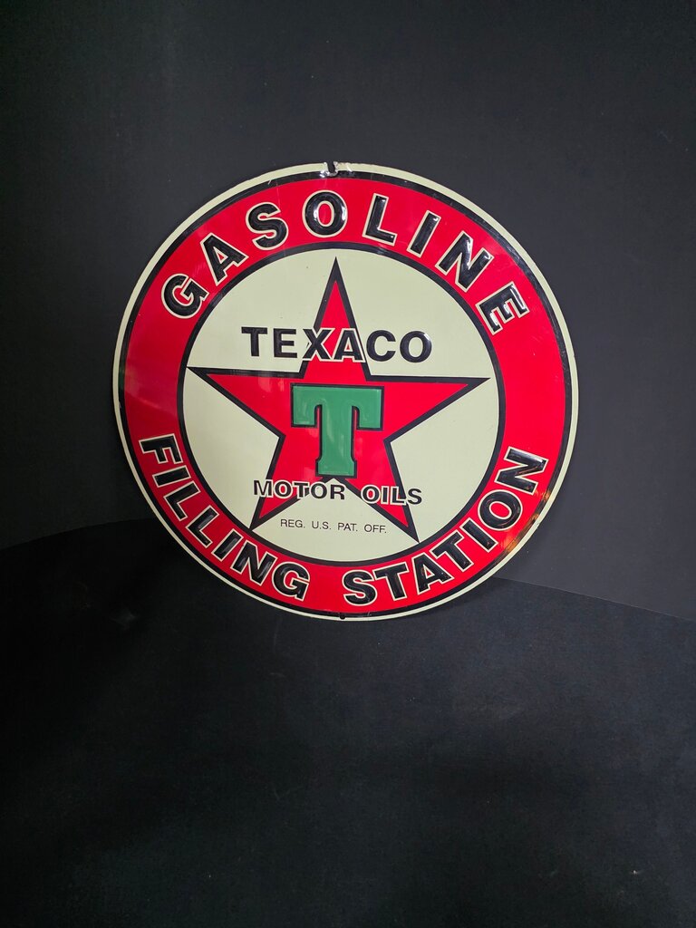 Texaco Gasoline Filling Station Sign