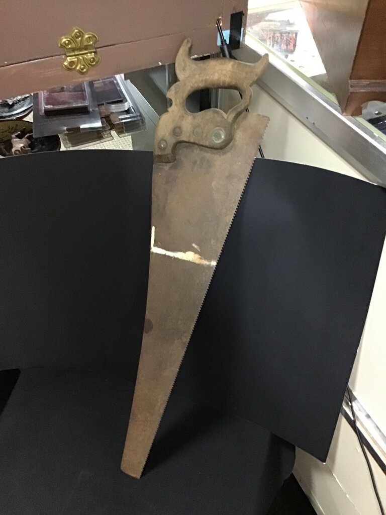 Antique Hand Saw with Unique Handle