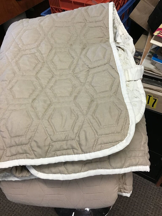 Beige Quilted Blanket couch loveseat cover