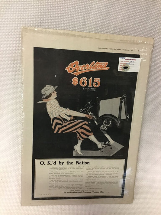 Overland Automobile Advertisement from 1916