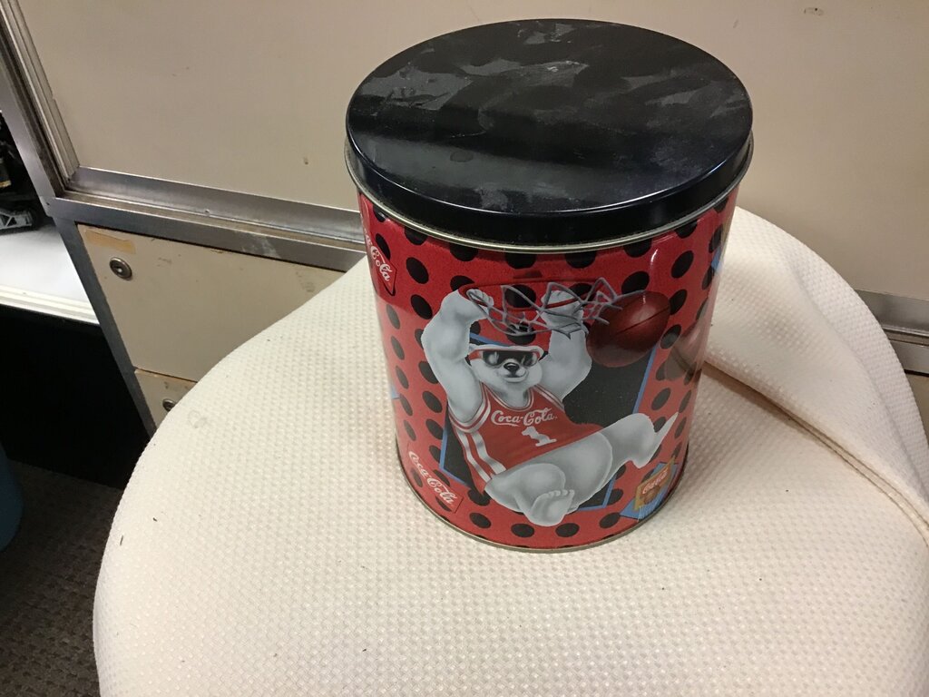Coca-Cola Polar Bear Basketball Tin