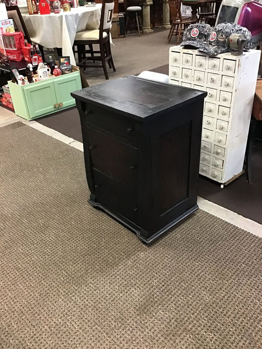 Black Wooden Nightstand