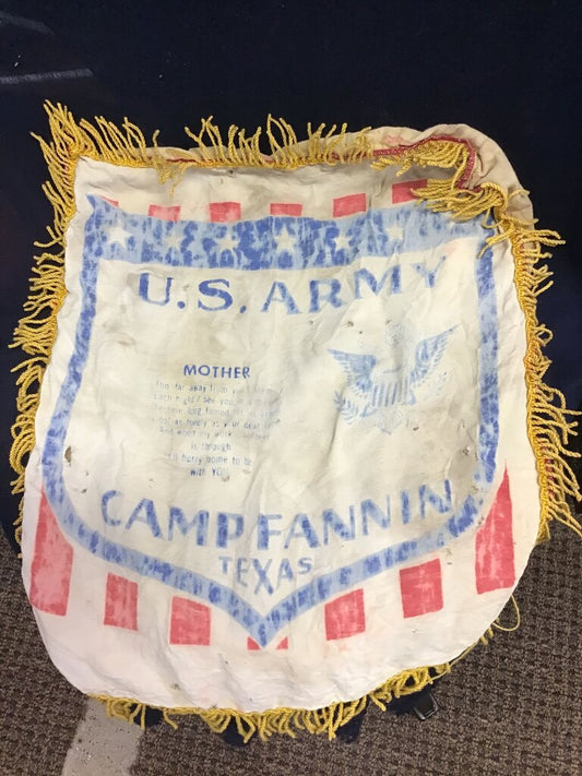 Vintage U.S. Army Camp Fannin Banner