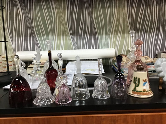 Assorted Decorative Glass Bells 15$ ea