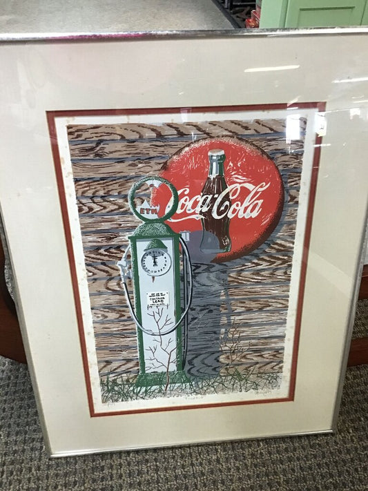 Coca-Cola Vintage Gas Pump Art Print
