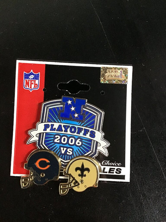 2006 NFL Playoffs Chicago Bears vs New Orleans Saints Pin