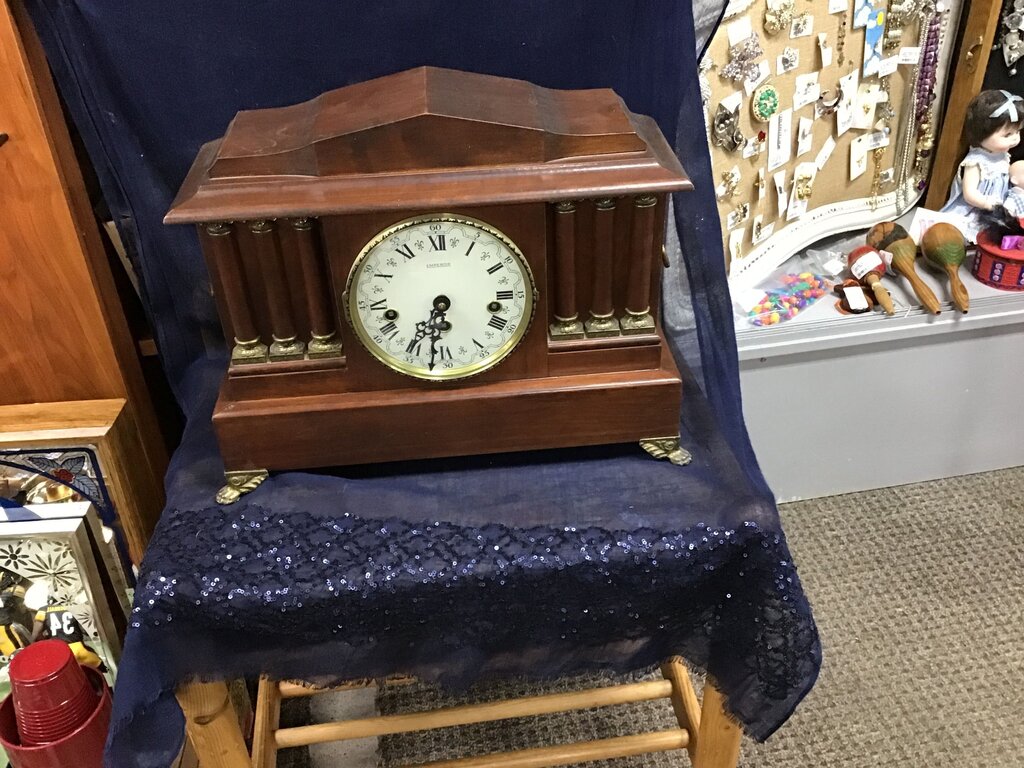 Antique Wooden Mantel Clock
