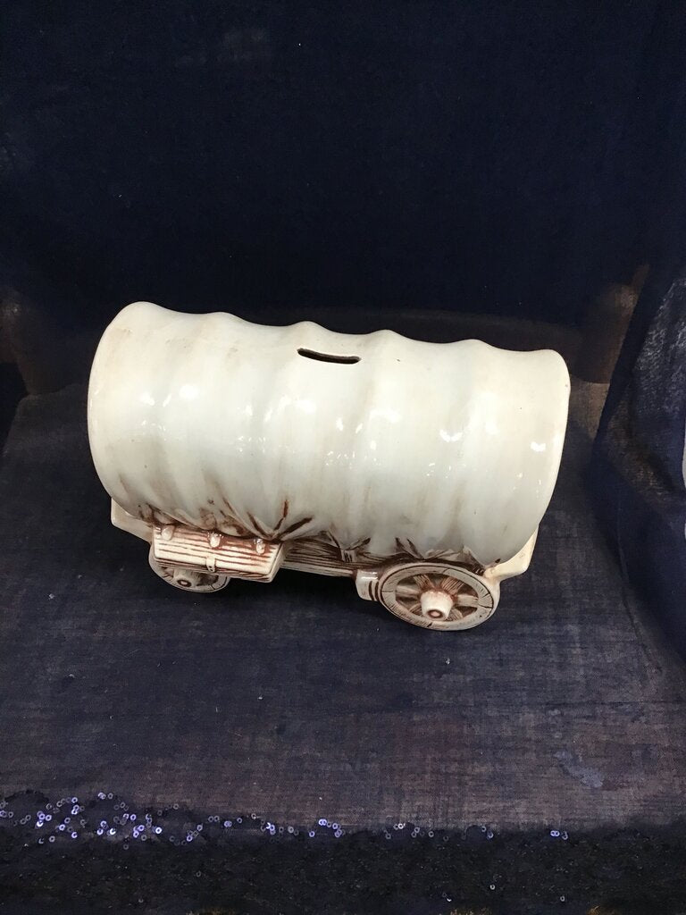 Vintage Covered Wagon Bank