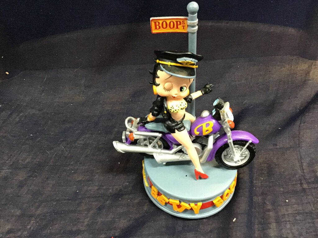 Betty Boop Figurine on Motorcycle