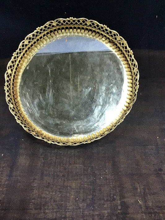 Vintage Decorative Mirror with Gold Trim