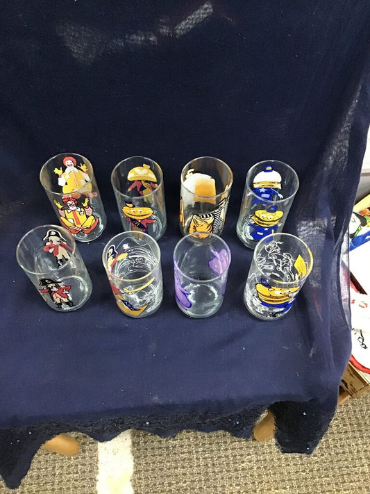 Vintage McDonalds Character Drinking Glasses Set