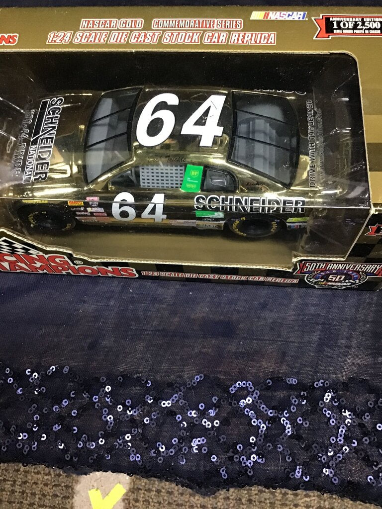 NASCAR Gold Commemorative Series 1:24 Scale Die Cast Stock Car Replica 50th Anniversary #64