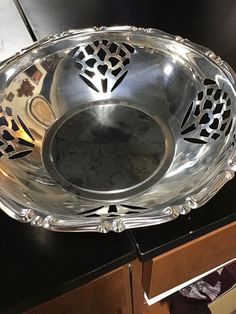 Decorative Silver-Plated Bowl Bandeja Inox