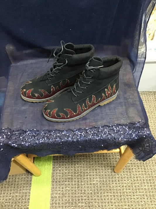 Black Flame Design Boots